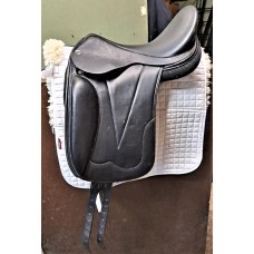 Nick Dolman Holistic 17.5" Dressage Saddle, Black, Monoflap
