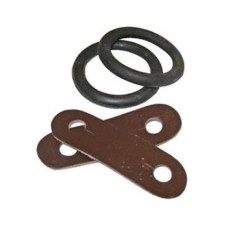 Peacock Stirrup replacement Rubber Bands / Rings and Leather Straps